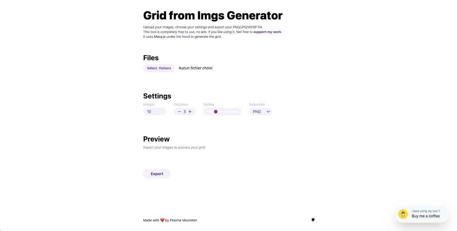Image du projetGrid from imgs generator